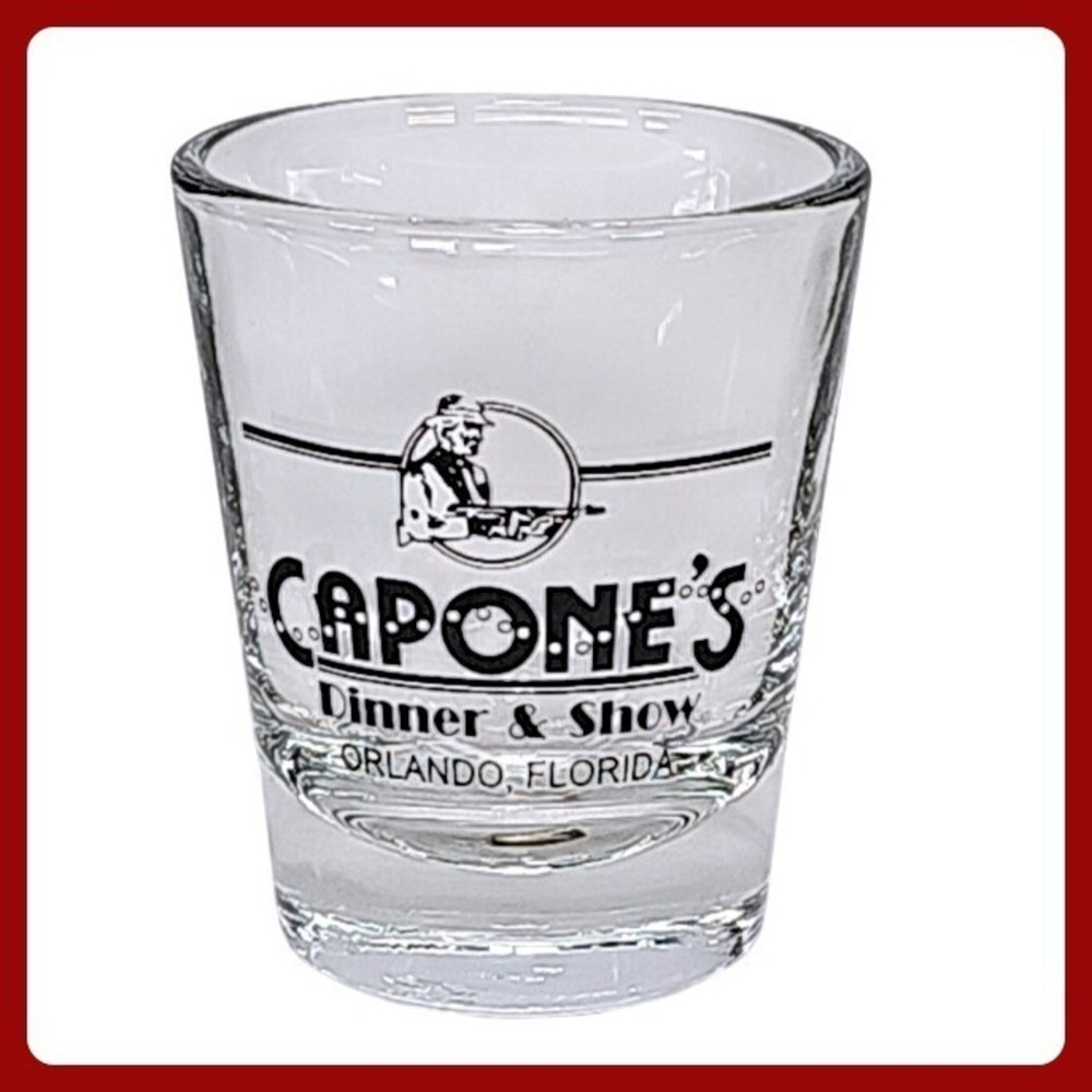 Al Capones Dinner Show Orlando Florida Souvenir Shot‎ Glass 1 oz Barware